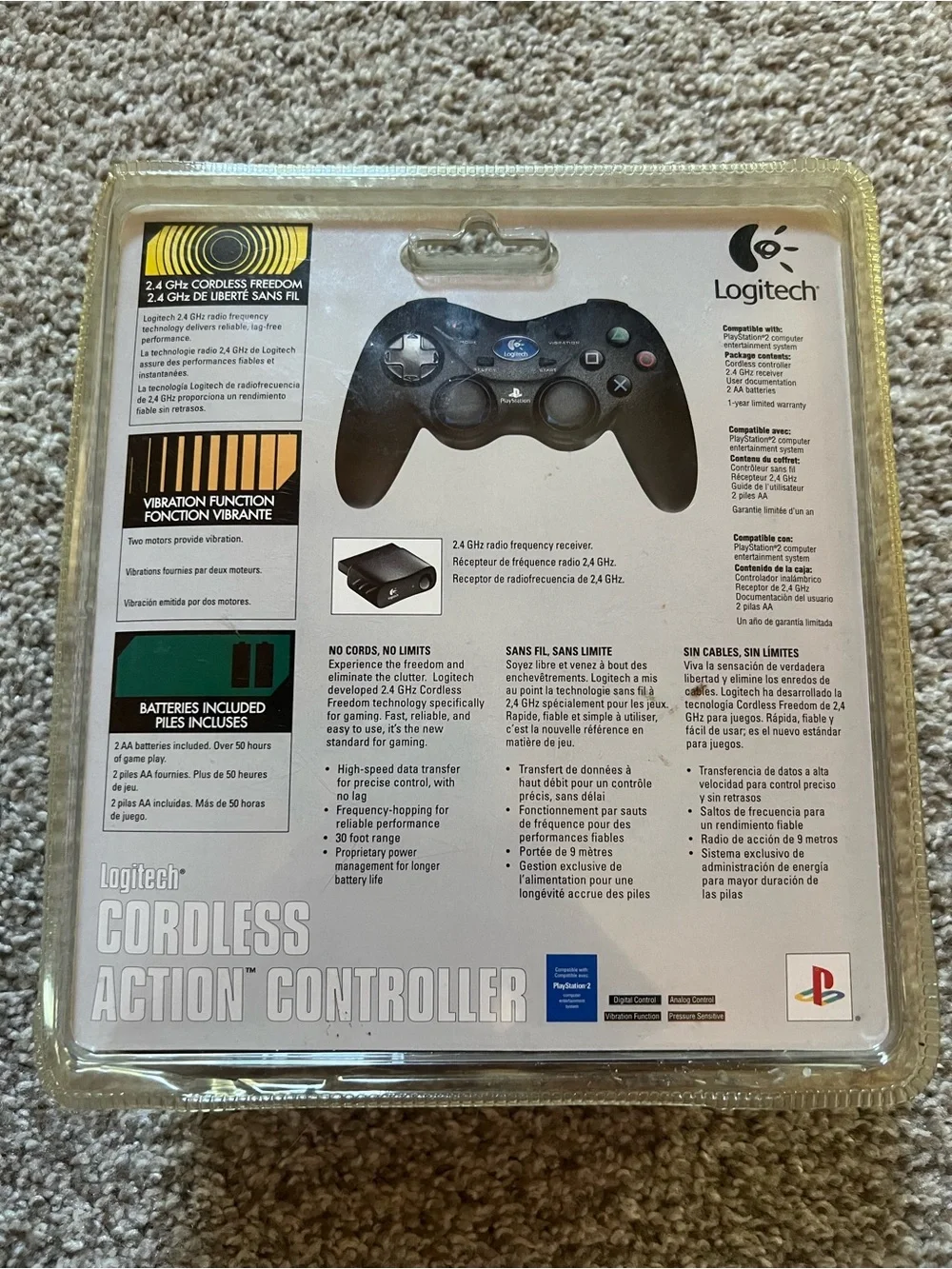 Logitech Black Cordless Action Controller for PlayStation 2
